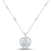 5/8CTW-DIA CN FASHION HEART NECKLACE (18 INCH)